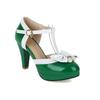 Fashion Spring Shoes Woman Pumps Ankle Strap Bow Wedding Party Shoes Platform Dress Women Shoes High Heels Ladies Shoes Plus Size 32-43