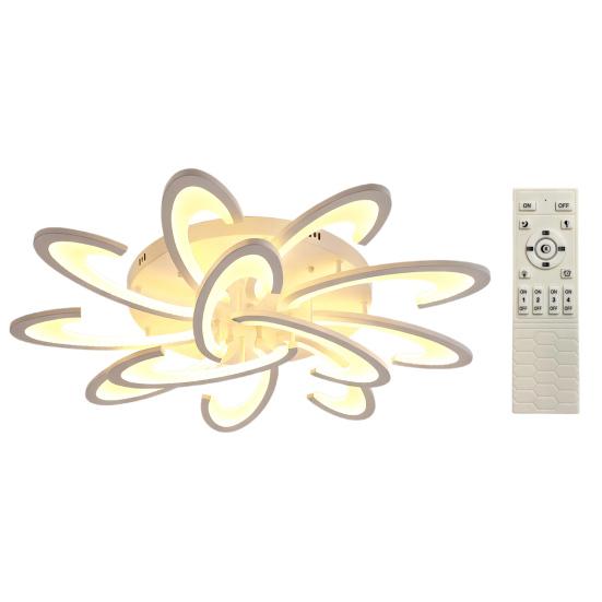 

Художественная потолочная лампа в виде цветка, уникальный дизайн лепестков, светодиодный свет для дома, диммируемый современный светильник для декора спальни, гостиной D белый