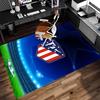 1pc Atlético Madrid Logo Print Area Rug - Soft,Washable Non-Slip Indoor Mat for Office Chairs,Living Room,Home Office Decorative Rug
