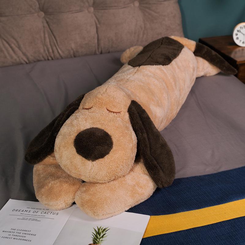 Adorable Papa Dog Long Plush Sleeping Pillow Toy for Bed and Gift