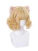 Lolita Volume Lolita Everyday Gradient Wig GAL-style Wig, Heat-Resistant, Curl, Midi, Short, Ladylike, Perm, Wave, Cosplay, Party, Style, Wear, (Gold)