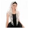 Fringed Lace Veil Shawl Tassel Style Veil Face-covering Headscarf Weddings Decoration Vintage