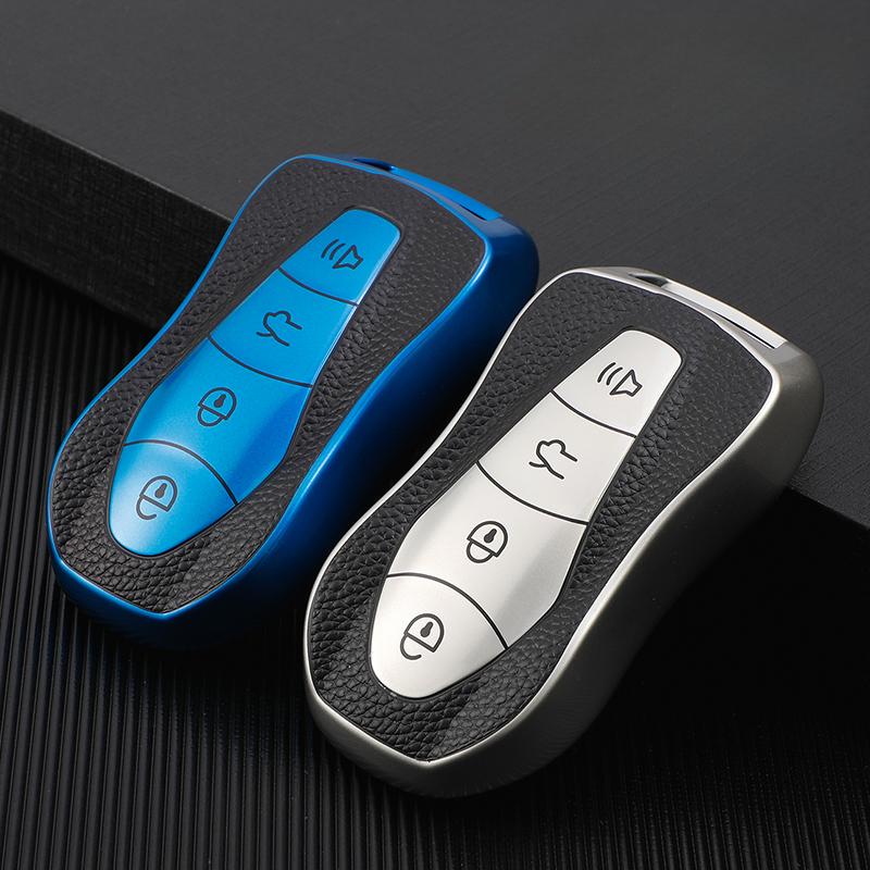 Car  Key Case Cover for Geely New Emgrand GS X6 SUV EC7 Car Leather TPU Key Bag Buckle