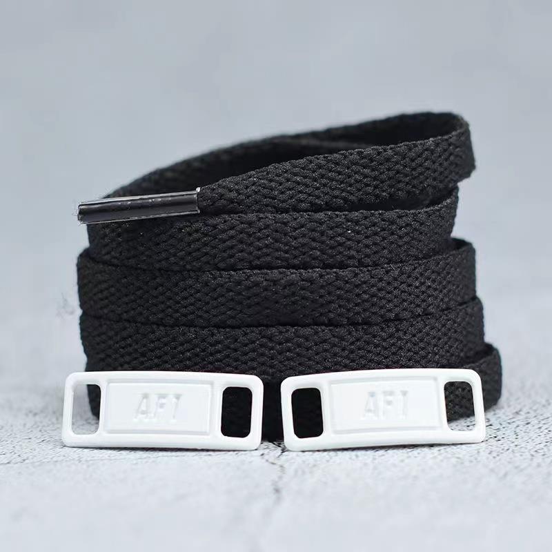 Set 4 Perechi Șireturi AF1 Negru Alb Șireturi Originale și Decorațiuni pentru Pantofi Set Accesorii Șireturi Pantofi Sport Pantofi Air Force