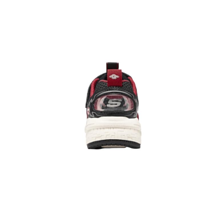 Skechers Kids Mesh Comfortable Lightweight Non-Slip Durable Low-Top Training Shoes Kids sneakers Black Red 407117L-BKRD