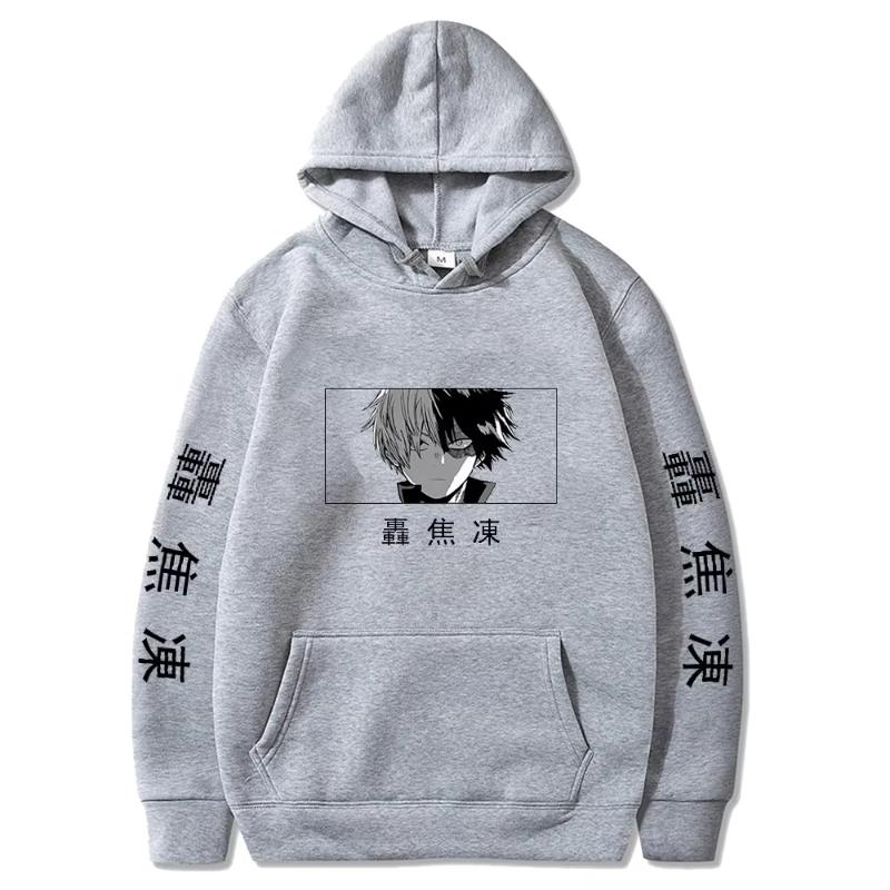 Japan Anime My Hero Academia Hoodie Todoroki Shoto Print Pullover Men Women Sweatshirts Comfortable Streetwear Harajuku Pullover