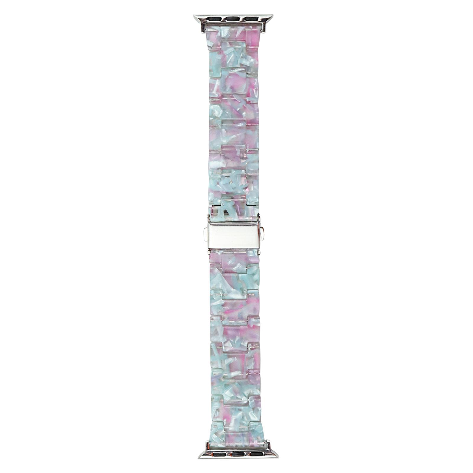 

Watch Band for Apple Watch Series 10 42mm/9 8 7 41mm/SE (2023) SE (2022) SE 6 5 4 40mm/3 2 1 38mm Watch Strap Resin Wrist Band F
