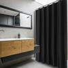 Black Wall Pattern Shower Bath Curtain Waterproof Bathroom Curtain   Hanging Hooks #1
