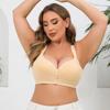 Sexy Leopard Print Large Size Bra Without Steel Ring Vest Front Buckle Bra Suitable for Big Breasts