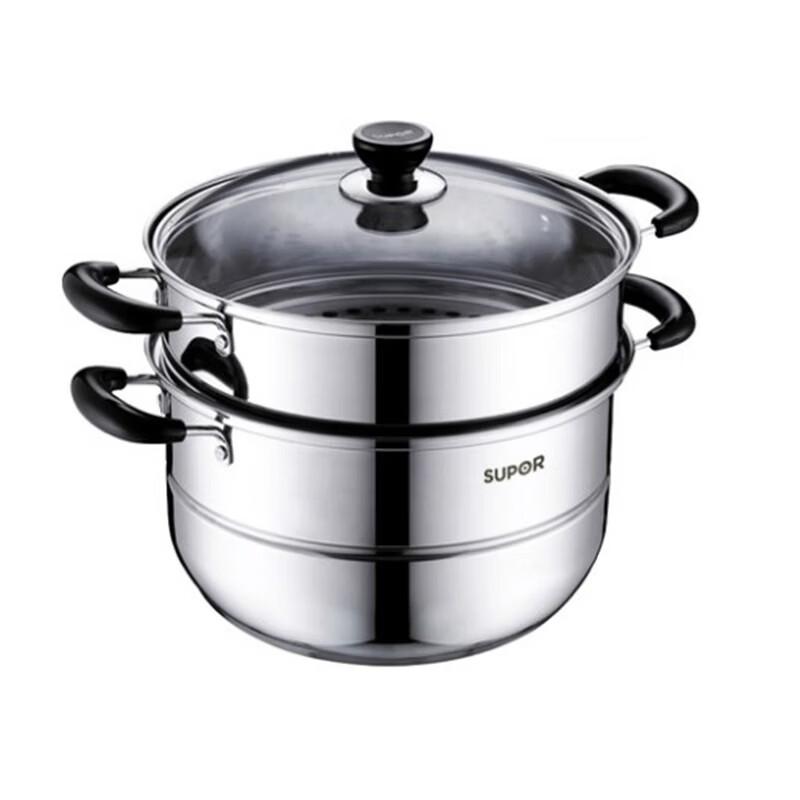 SUPOR 304 Stainless Steel Double Layer Steamer Pot
