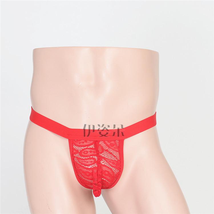 New sex fun men's wild underwear sexy, translucent low-rise thong sexy cloth pocket thong