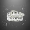 Women Belt Y2K Rhinestone Piano Buckle Metal