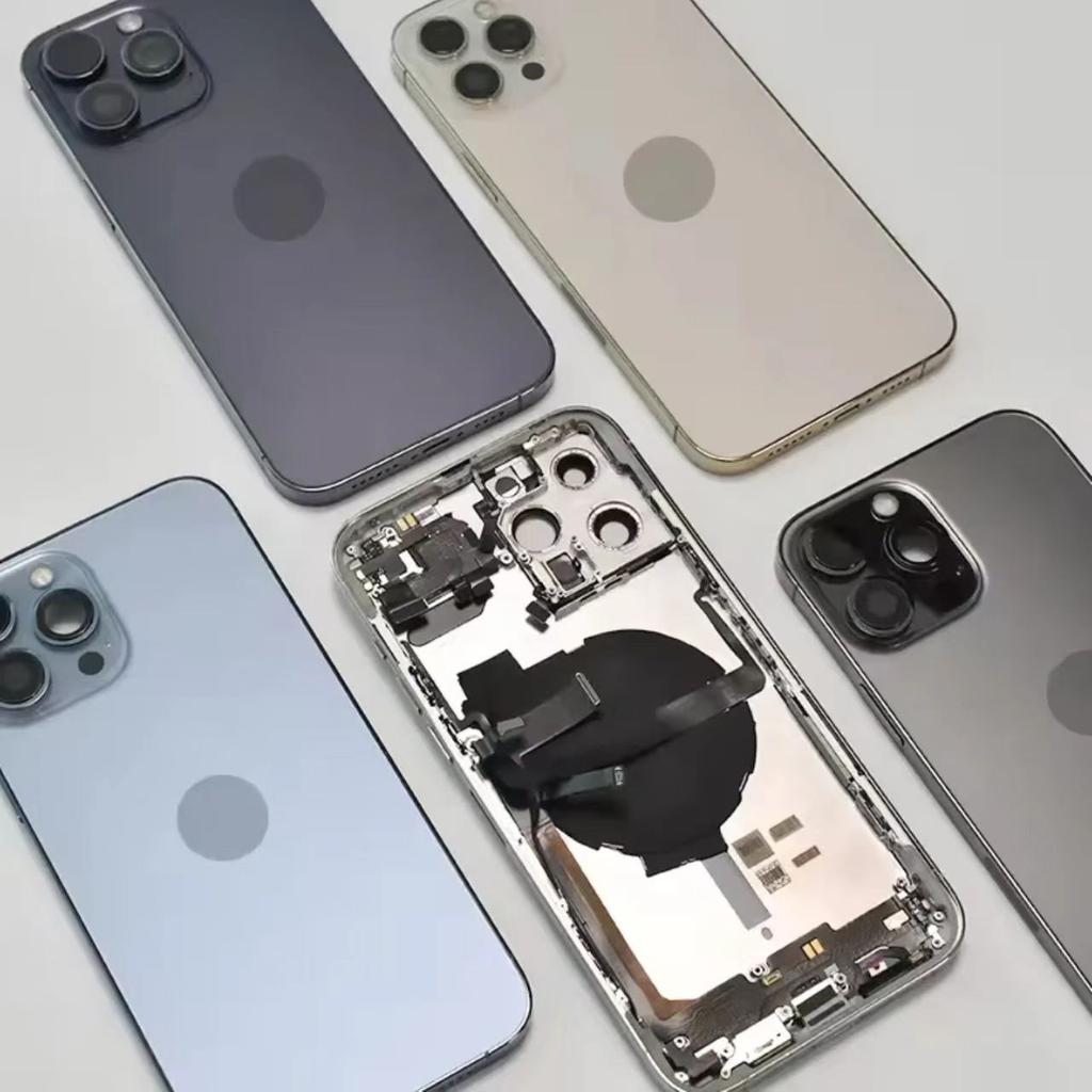 For XR/11/12/13/14/15/16 Pro Max/Plus/Mini Models Phone Back Cover Assembly Cover Housing Middle Frame Glass Material Model