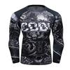 Fight Workout Mma Men'S Long Sleeve MMA Compression T-Shirt Men Boxing Rashguard Blank Bjj Rash Guard Sportswear Tees