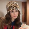 Autumn and Winter Leopard Print Sports Headband with Knotted Wide Edge Elastic Headband and Sweat Absorbing Headband