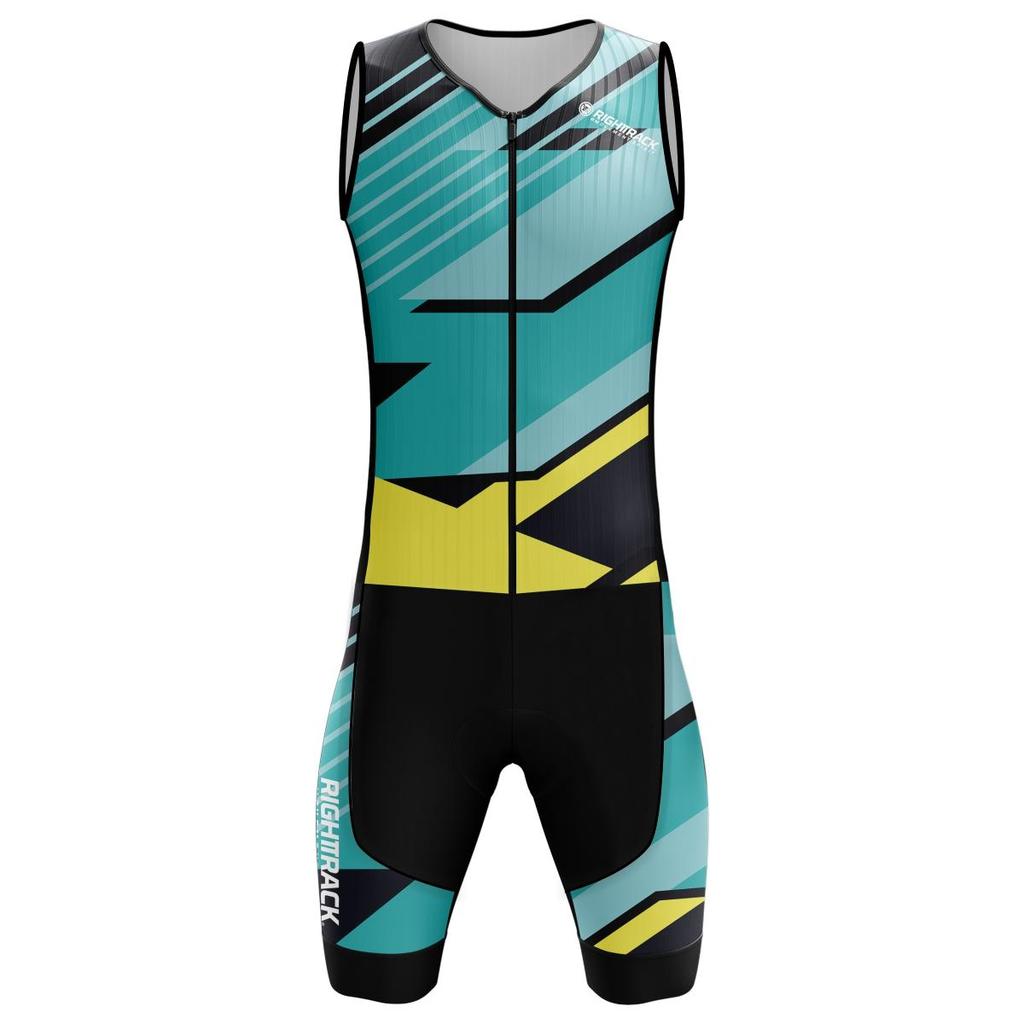 Pro Triathlon Trisuit Unisex Sleeveless Training Clothing Colorful Skinsuit Cycling Running Apparel Summer Breathable Cycling Suit Set