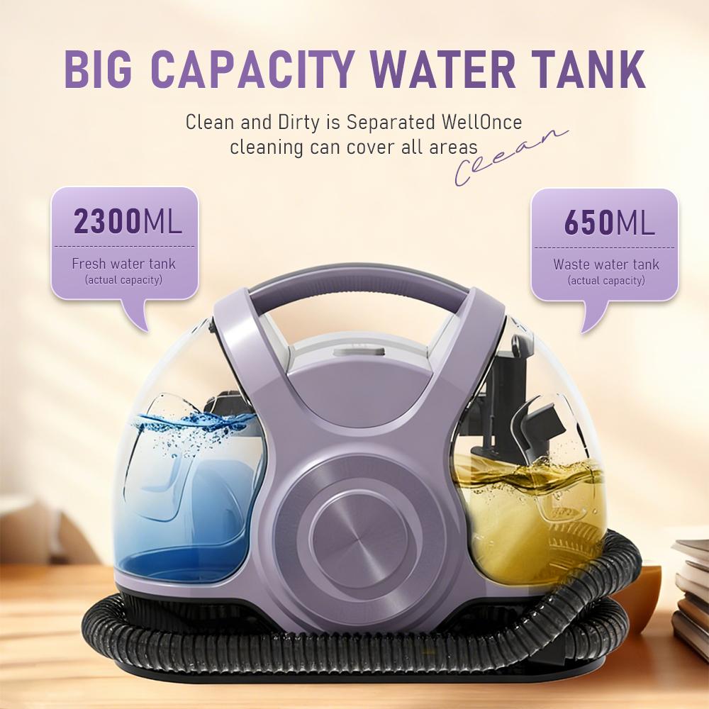 Handheld Upholstery Vacuum Cleaner Carpet Pet Stain Cleaner Spray and Suck Home Fabric Stain Remover Pet Hair Removal Cleaner