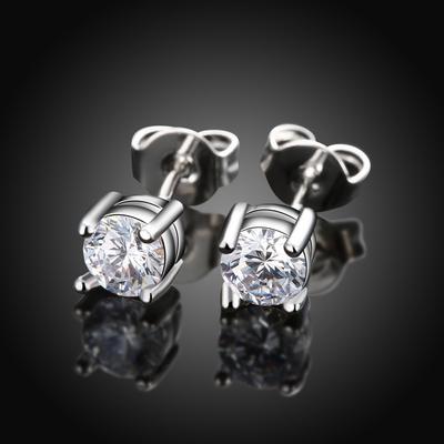 Neuer Echtschmuck mit Zirkonia-Ohrsteckern für Damen und weibliche Kristall-Ohrringe passend für Hochzeitsfeiern