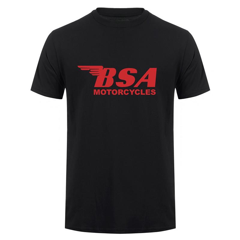 2025 Bsa Motorcycles T Shirt Men Summer Short Sleeve Cotton Bsa T-shirts Tops Man Clothing Fashion Graphics Tops Tee