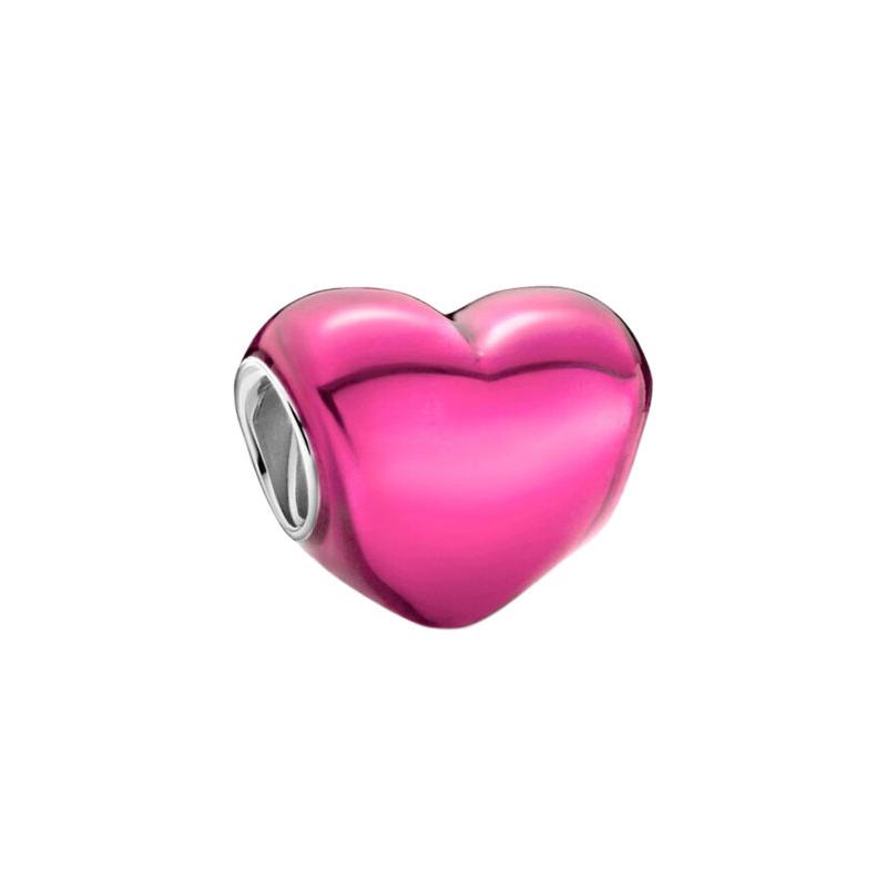 Pandora Metallic pink heart charm 799291C03 золотой