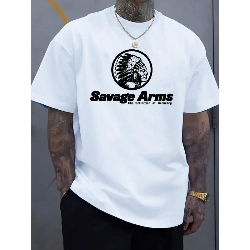 

Savage Arms Short-Sleeve T-Shirt with Indian Pattern S белый
