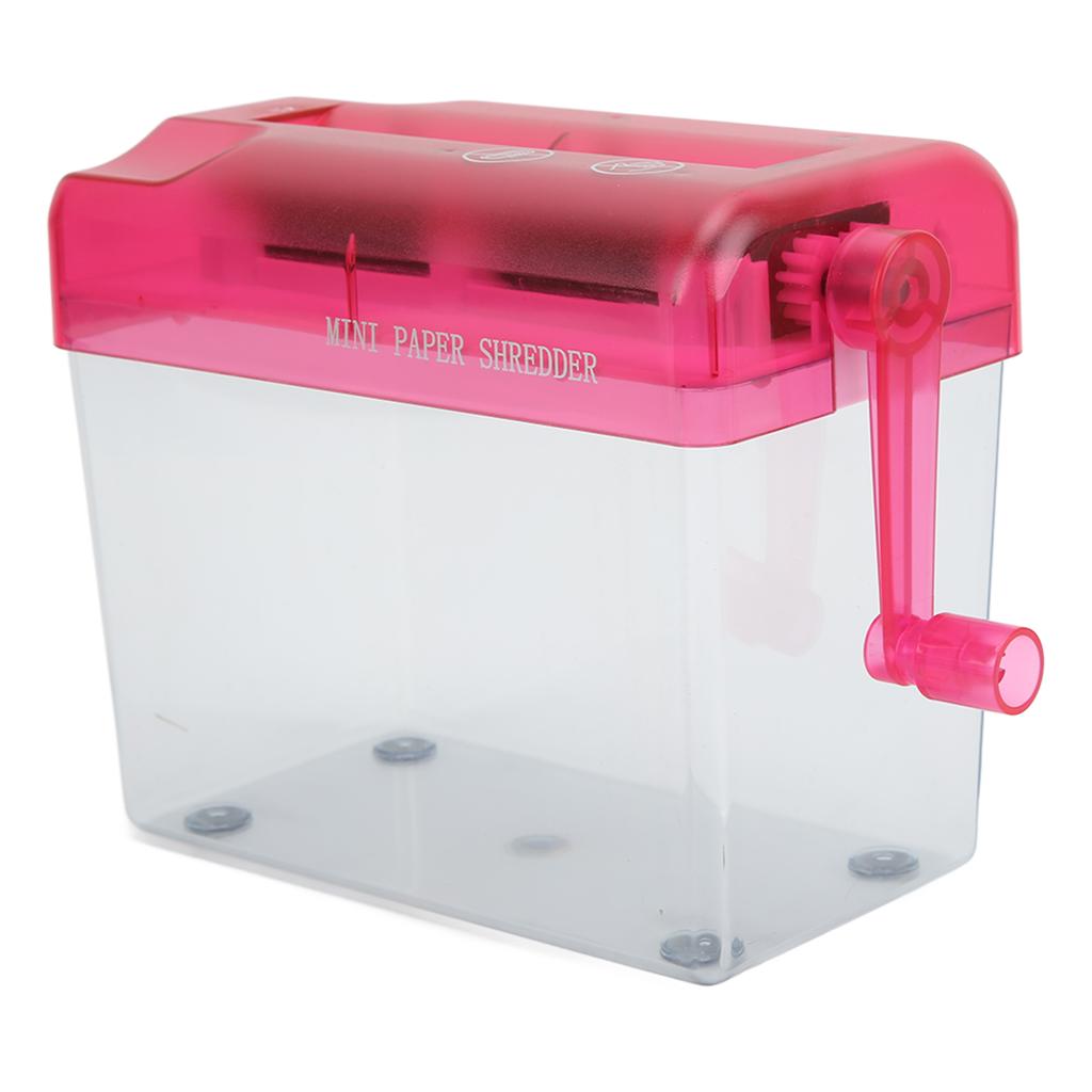 Ruční skartovač, průhledný, ztlumený, kompaktní, protiskluzový, mini skartovač pro kancelářskou školu