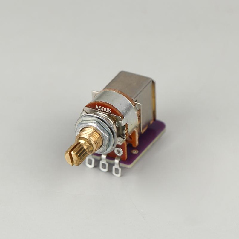 A250K/B250K/A500K/B500K Pcb Mod Dpdt Push-Pull Brass Pot Metric Split Shaft 9.5Mm Potentiometer For Guitar Bass