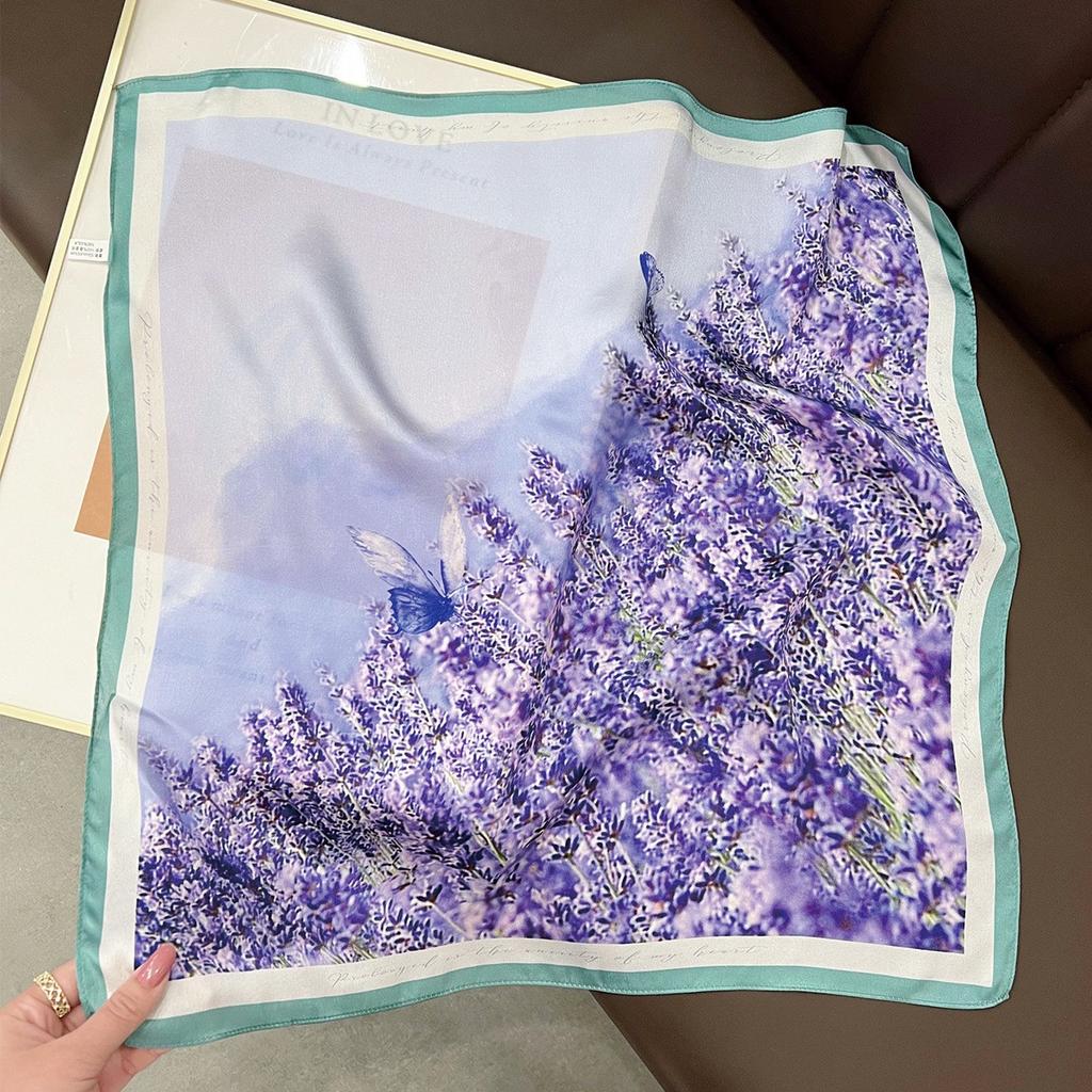 New 100% Natural Real Silk Scarf Fashion Lady Foulard Female Bandana Scarves  Women Hijab Shawl Wraps Square Neckerchief