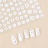 Halo Dyed Semi Transparent Hollow Butterfly Nail Sticker Love Star White Non Spray Nail Decoration Sticker