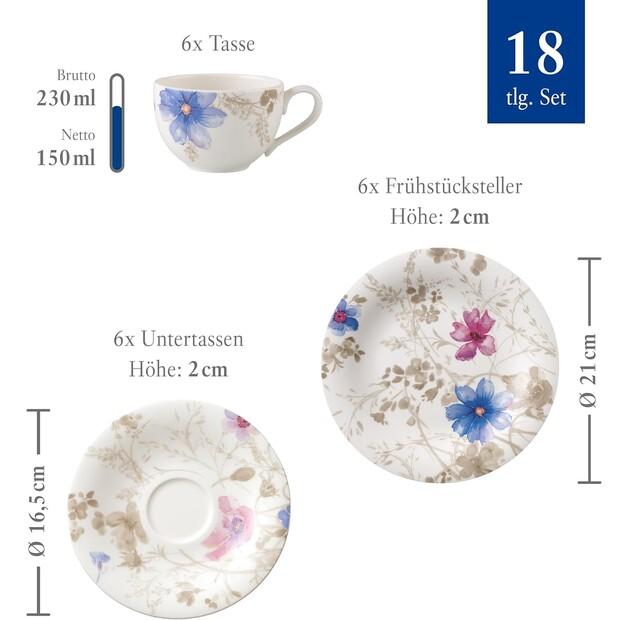 Кофейный сервиз Villeroy & Boch Mariefleur, 18 предметов (1041047125)