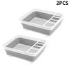 Collapsible Dish Drainer Sink Dinnerware Organizer Storage Tray Portable Drying Rack for Kitchen Storage, RV, Camper Van Cutlery