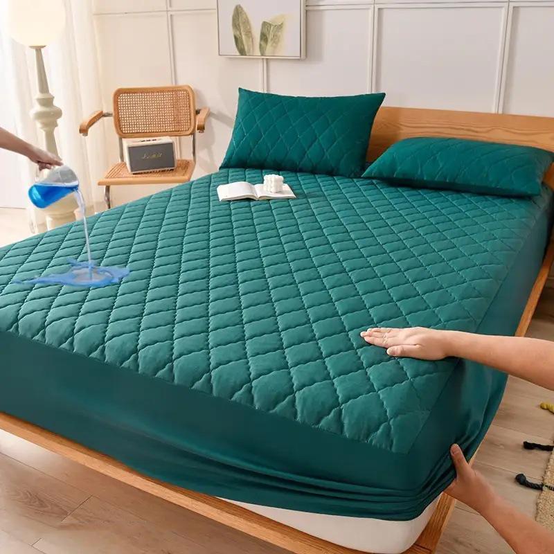 Quilted Waterproof Mattress Protector: Anti-Slip Urine Shield Cover