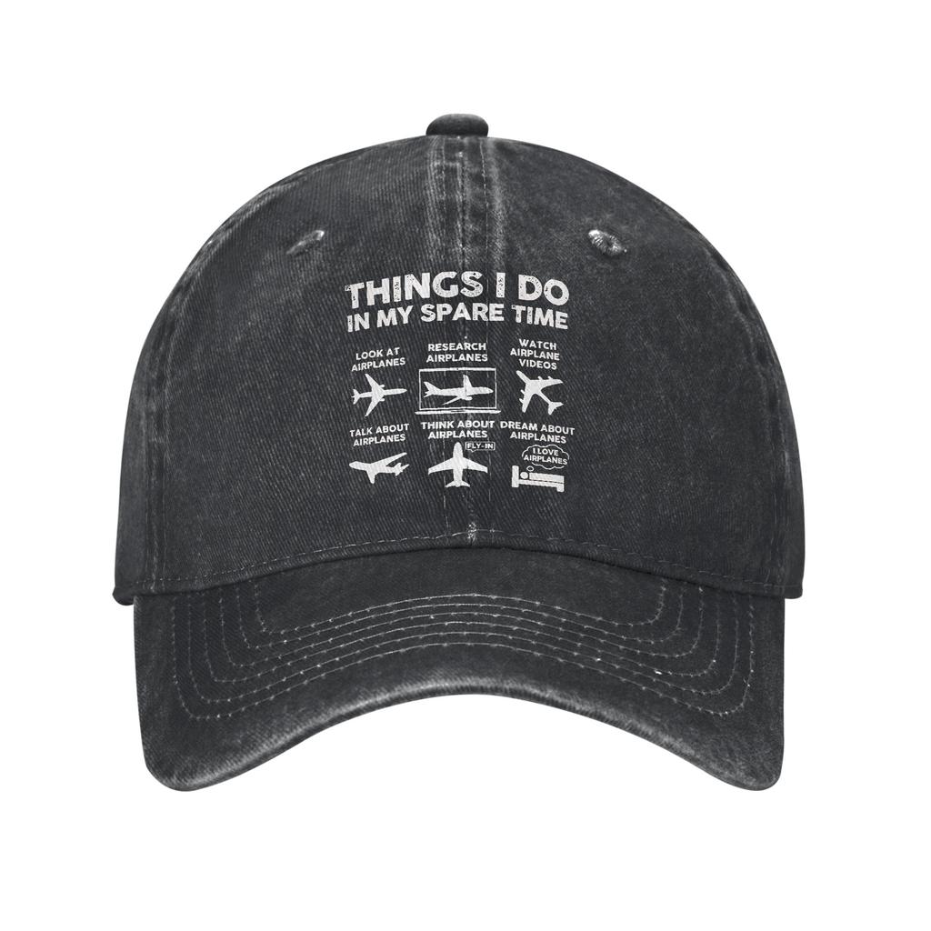 Vintage Things I Do In My Spare Time Go Fishing Baseball Caps Unisex Distressed Cotton Snapback Hat Outdoor All Seasons Hats Cap