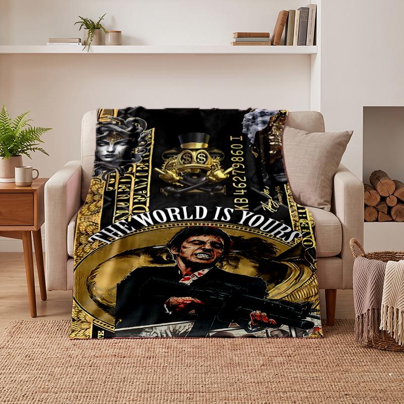 Scarface Soft Warm Flannel Blankets Comfortable Blanket for Home Decoration Gifting