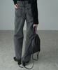 RE RHEE Straight Denim Pants Stone Black