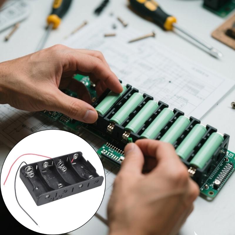 Solid LR14 C Battery Case Holder Small-sized Single Cell Design With Secure Linked Interaction For Reliable Power Supply