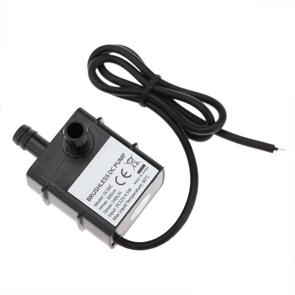Quiet 12V Brushless Pump 240 LCelsiush Ing 300 Cm Lever Fountain Pump for Aquarium Cooling Humidifier