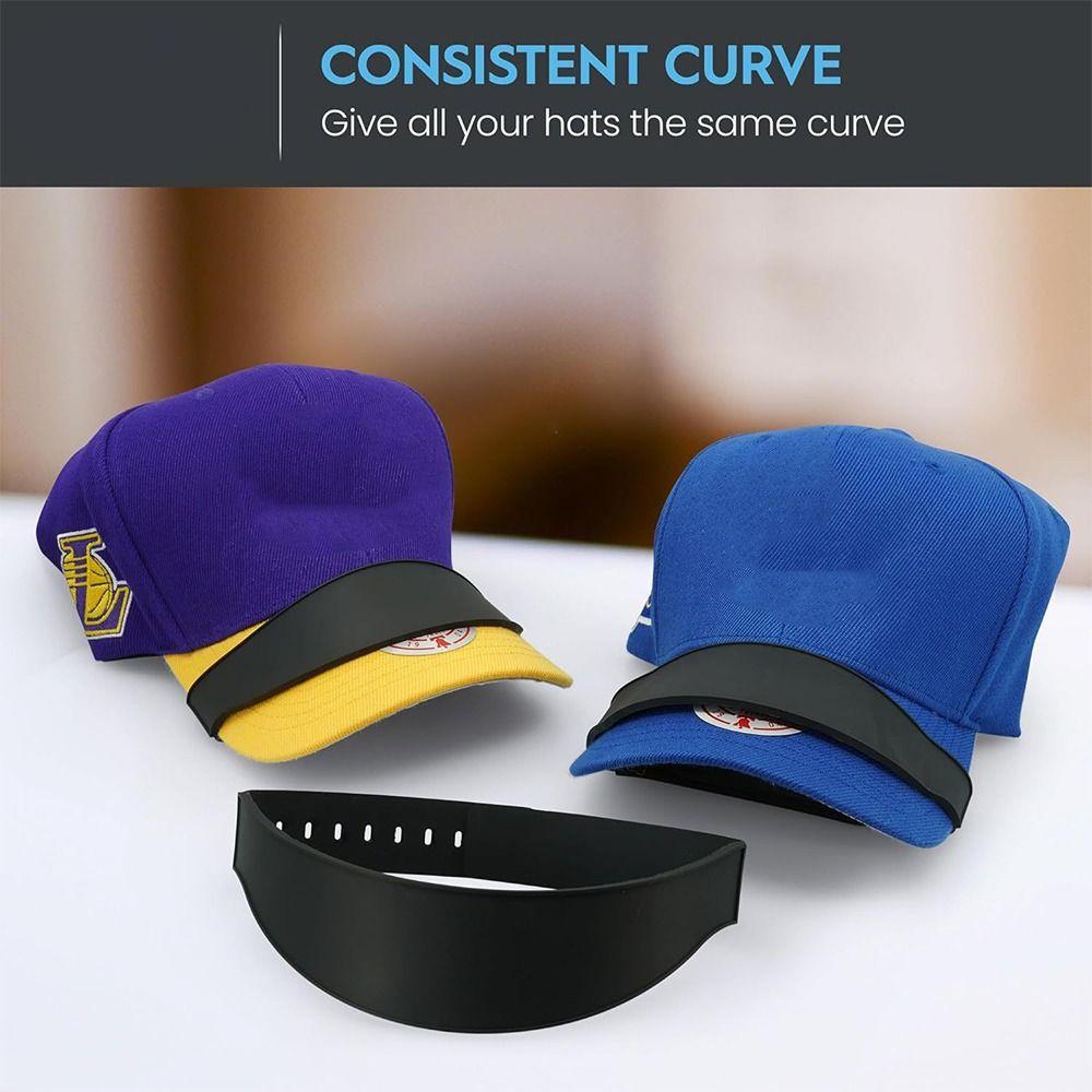 With 9 Brim Curve Hat Brim Bender Hat Shaper Plastic Hat Curve Bender Convenient Shaper Reusable Hat Curving Band Baseball Caps