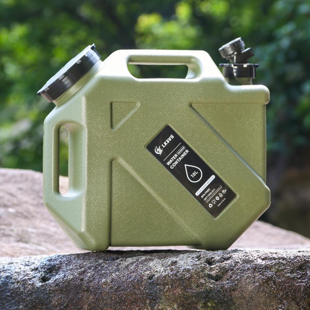 10L Outdoor Water Storage Container with Faucet Drinking Water Bucket Large Capacity Water Dispenser Carrier for Outdoor Hiking