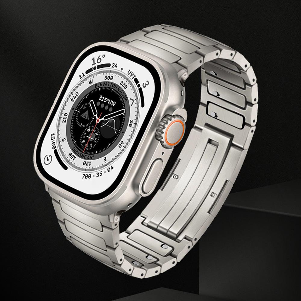 Titanium Link Bracelet For Apple Watch Ultra 2 49mm 45mm 44mm 46mm Band For iWatch Ultra Series 10 9 8 7 6 5 4 Se Luxury Strap
