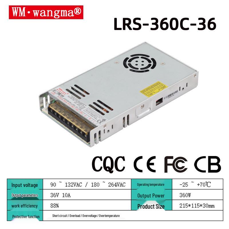 35W-450W Single Output Switching Power Supply: 5V/12V/15V/24V/36V/48V for 3D Printers