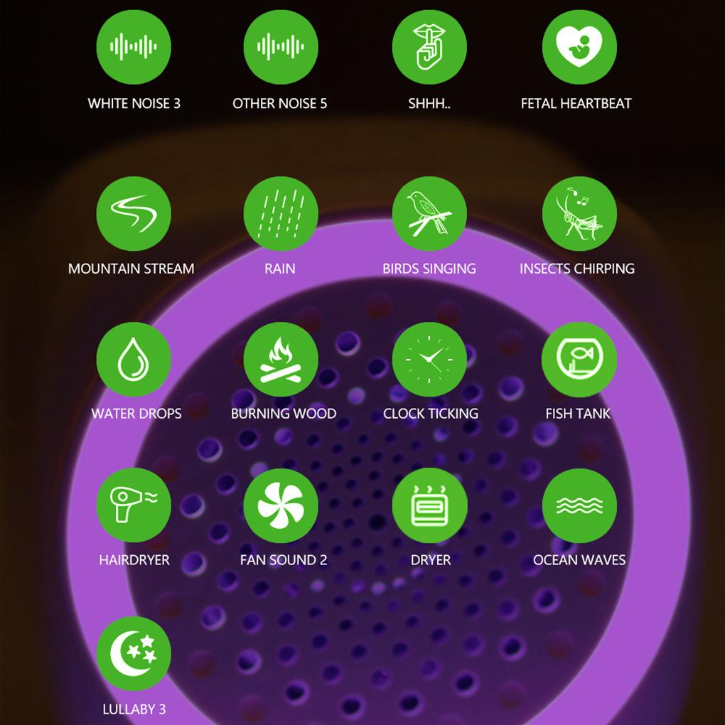 Colorful White Noise Sleep Formonitor Compact Portable Harmonious Sound White Noise Sound Machine