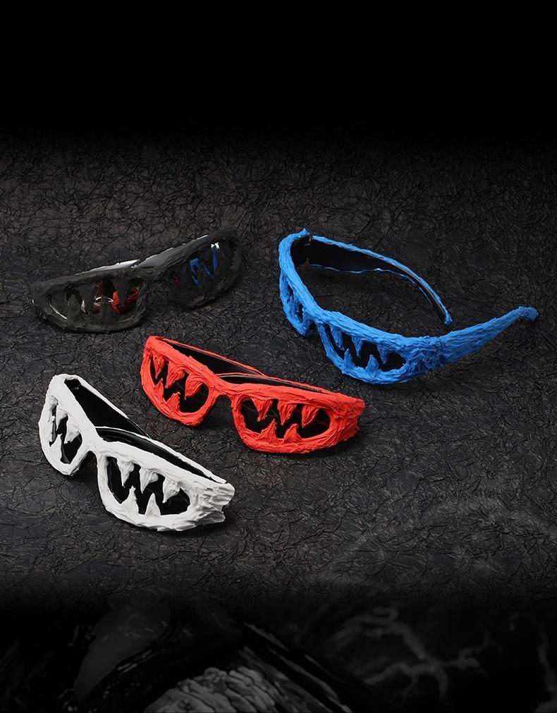 Avant-garde personality avant-garde men's sunglasses dark handmade venom party styling glasses trend mirror female punk mirror f