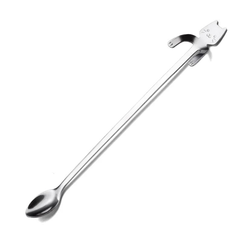 

1 шт. Кошачья кофейная ложка, мультяшная милая десертная ложка, подвесная кружка для собак, ложка для помешивания, чайная ложка, кухонная посуда из нержавеющей стали