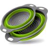 Collapsible Colander Set of 2 Silicone Kitchen Strainer Set, Perfect for Draining Pasta, Vegetable and Fruit for Kitchen Use