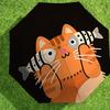 Adorable Cat with Fish Print Umbrella: Perfect for Outdoor Adventures, Auto-Opening & Closing, Lightweight and Durable, Ideal as a Gift 187