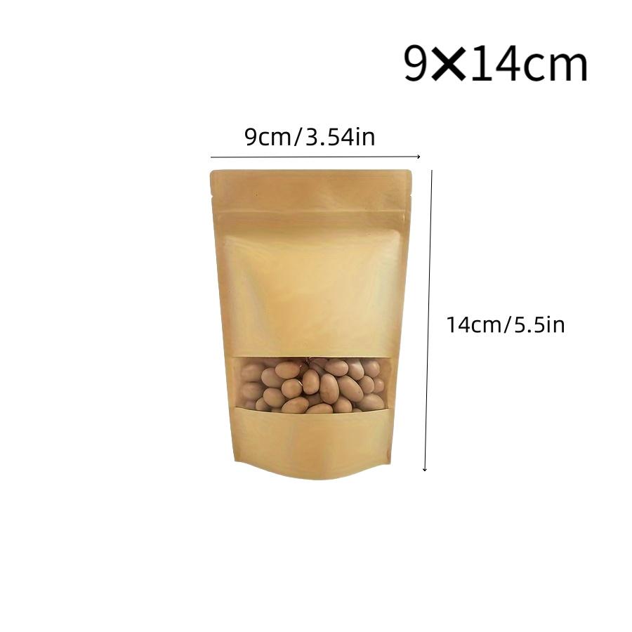 10 sztuk torebek strunowych na żywność, papier pakowy, woreczek z okienkiem, stojący prezent, suszone owoce, opakowania na herbatę, torebki strunowe, samouszczelniające się
