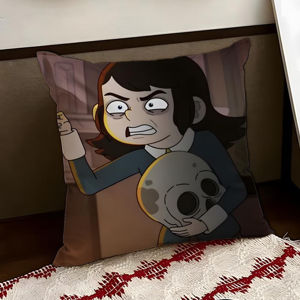 Haunted Anime HHotel Cushion Cover Reversible Soft Durable Pillow Cover Home  Car MultiScene Use for Daily Comfort