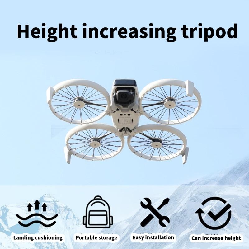 Heightened Rear Landing Skids Legs for Smooth Landings on Uneven Terrain For Flip Drones Landing Gear 2PCS