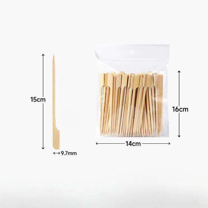100Pcs Barbecue Tools Disposable Bamboo Sticks Natural Bbq Bamboo Skewers Home Grill Accessories Camping Party For Kabob Fruit